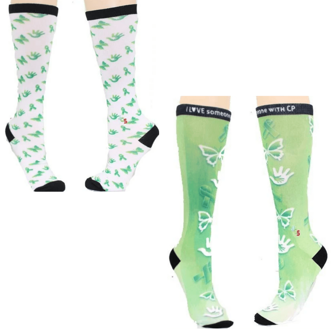 Cerebral Palsy Awareness Knee High Sock Gift Pack