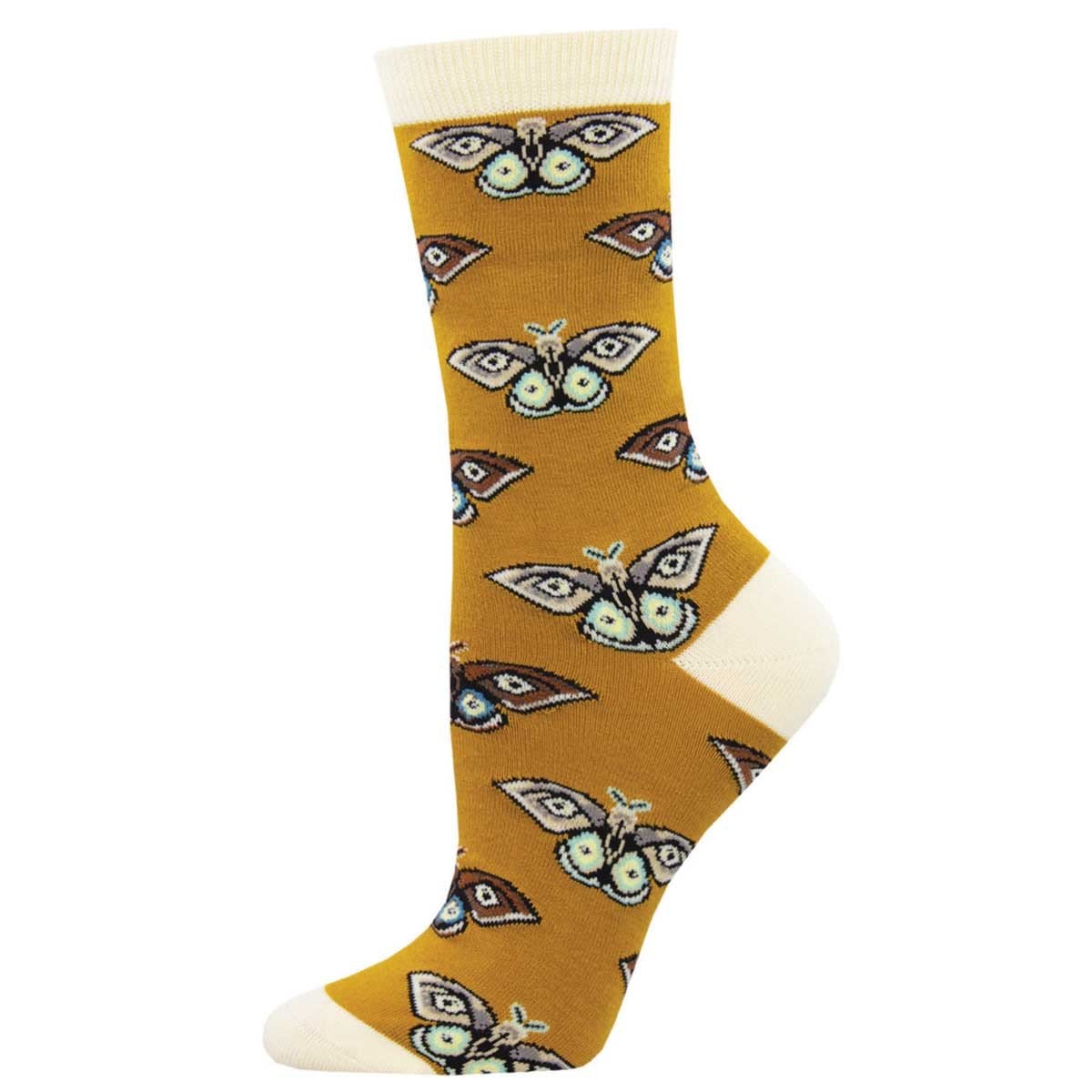 Vintage Moths Bamboo Women’s Crew Socks