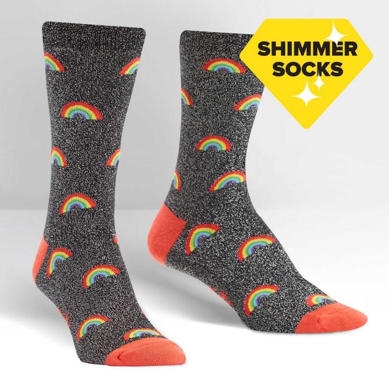 Glitter Over the Rainbow Socks Women’s Crew Sock