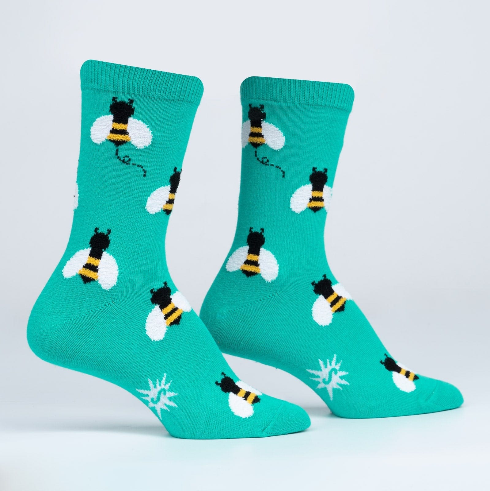 Bee Happy Fuzzy Women’s Crew Socks