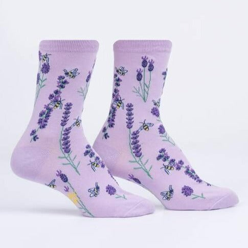 Bees and Lavender Women’s Crew Socks