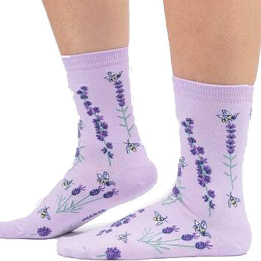 Bees and Lavender Women’s Crew Socks