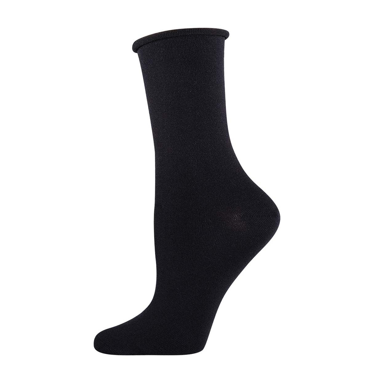 Black Bamboo Women’s Crew Socks