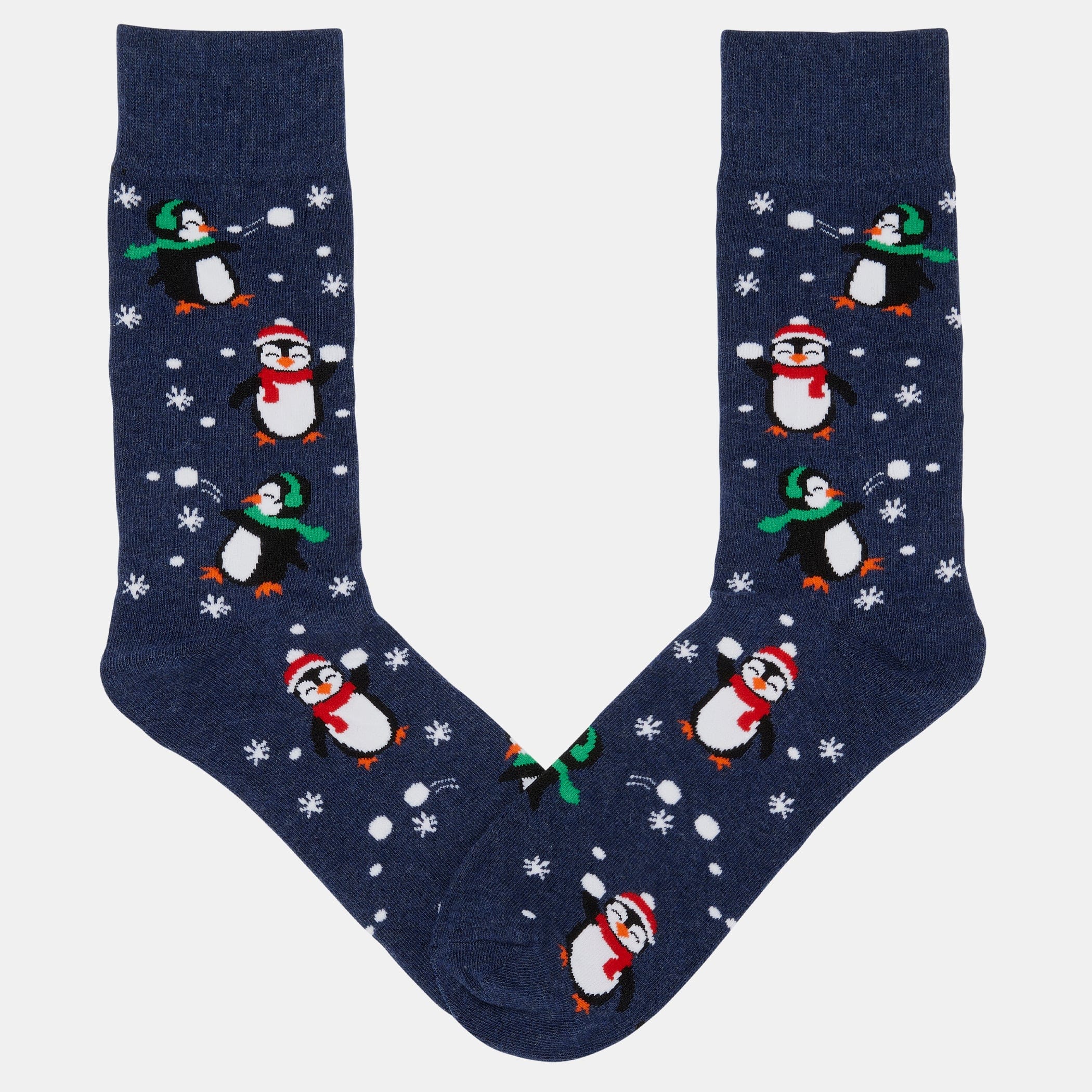 Winter Penguins Crew Socks