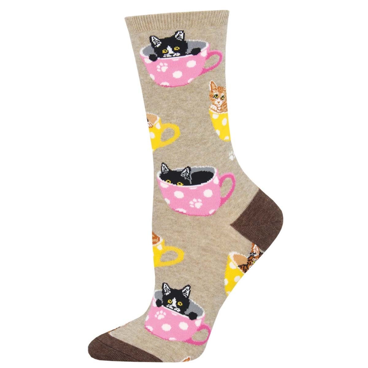 Cat-feinated Women’s Crew Socks