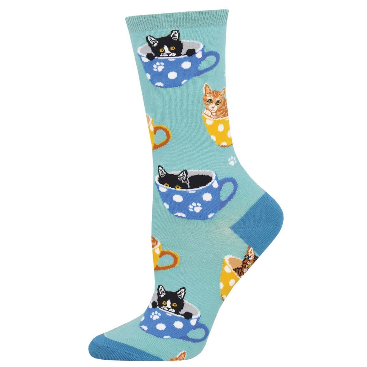 Cat-feinated Women’s Crew Socks