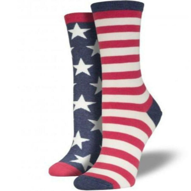 USA Mismatched Flag Women’s Crew Sock