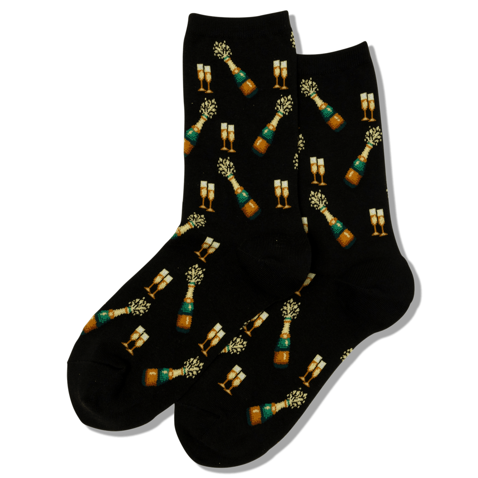 Champagne Bottles Crew Socks