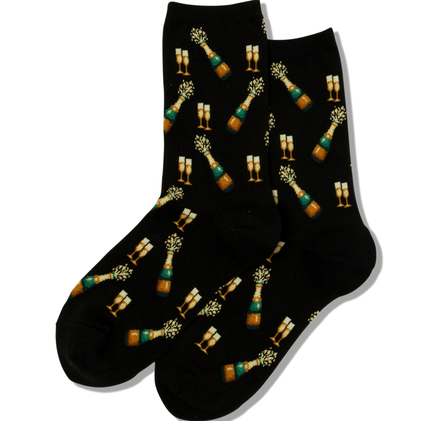 Champagne Bottles Women’s Crew Socks