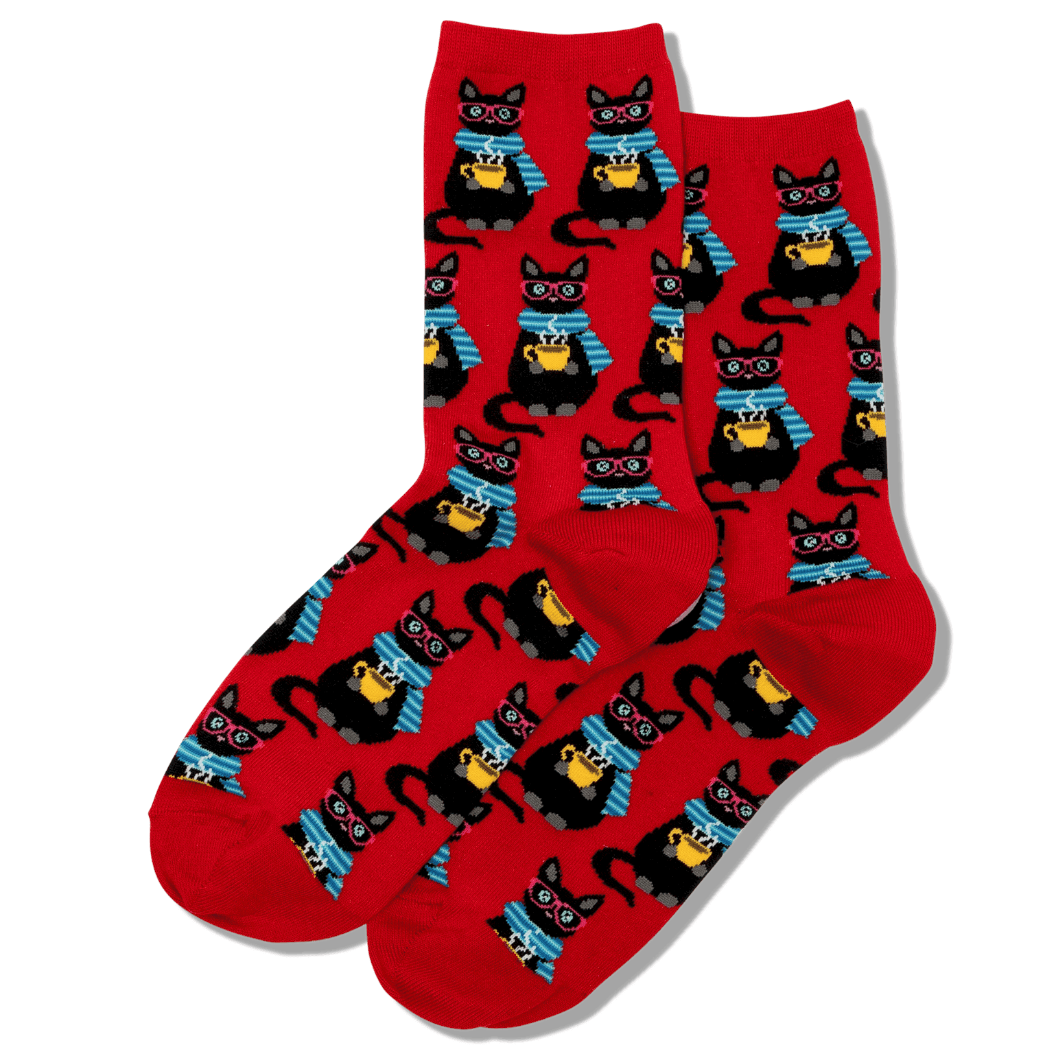 Coffee Cat Socks Women’s Crew Socks