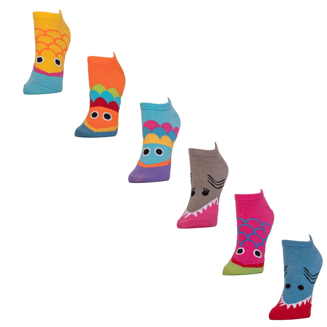 Wide Mouth Women’s No Show 6 Pair Pack Socks