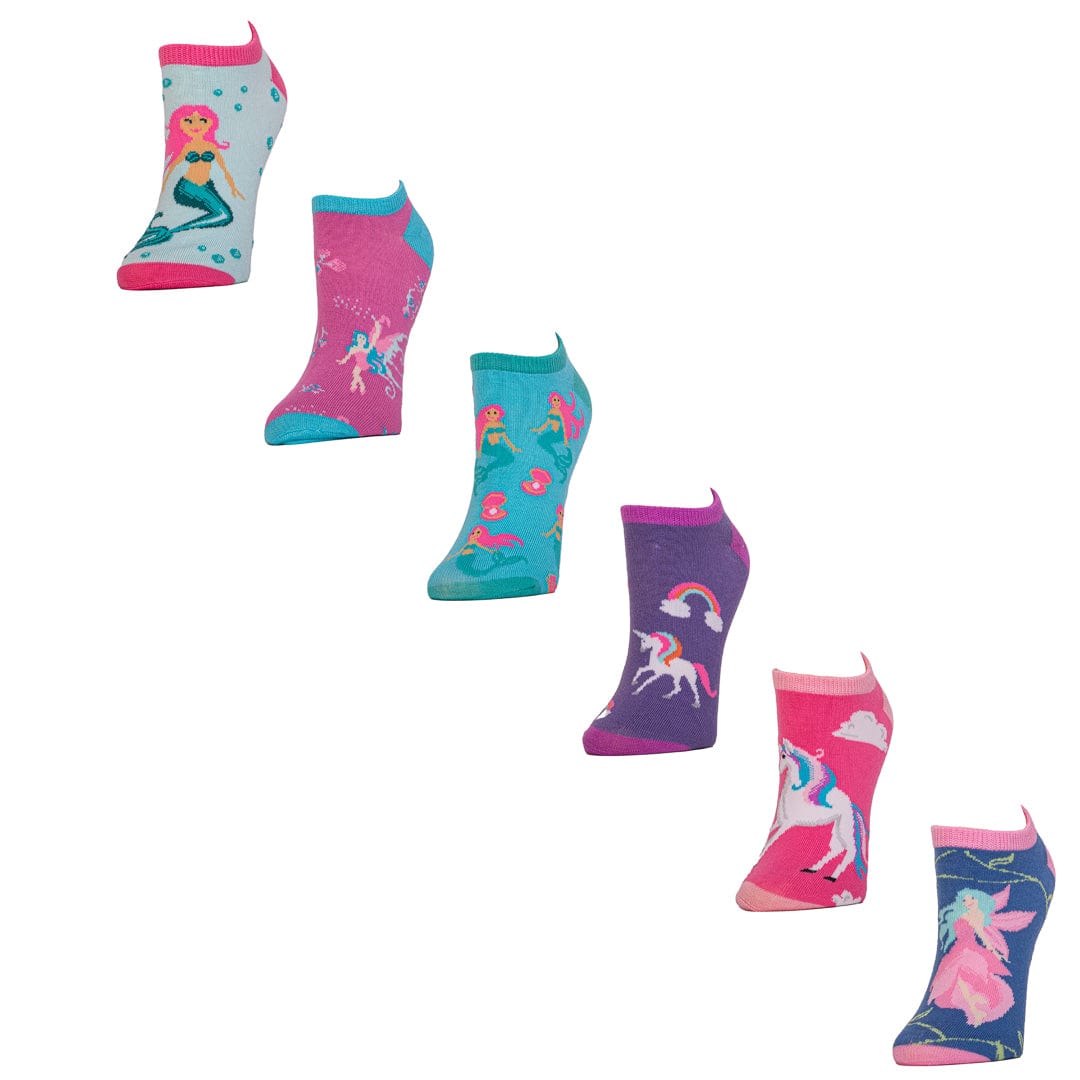 Women’s Mythical Creatures No Show Socks Six Pair Pack