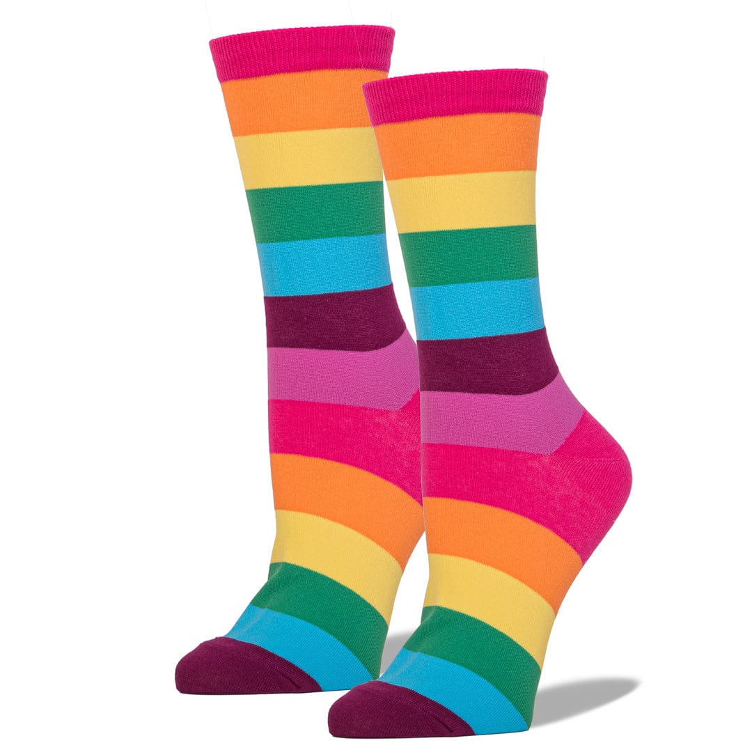 Women’s Rainbow Stripes Crew Socks