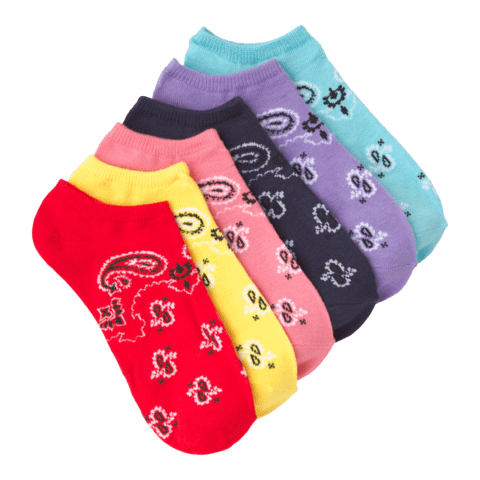 Women’s Bandanna No Show 6 Pair Pack