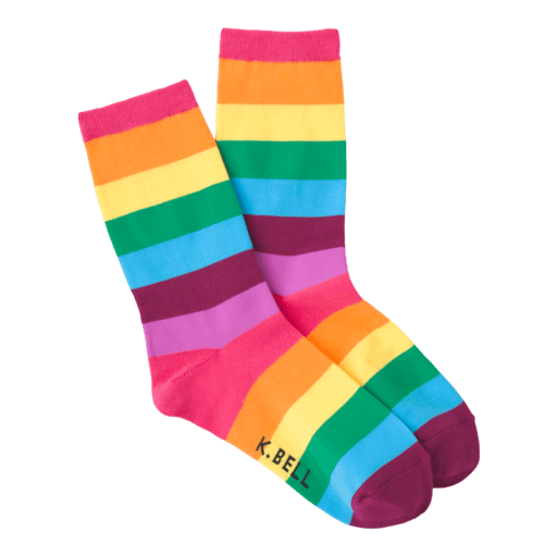 Women’s Rainbow Stripes Crew Socks