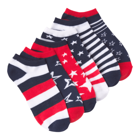 Stars and Stripes Women’s No Show 6 Pair Pack