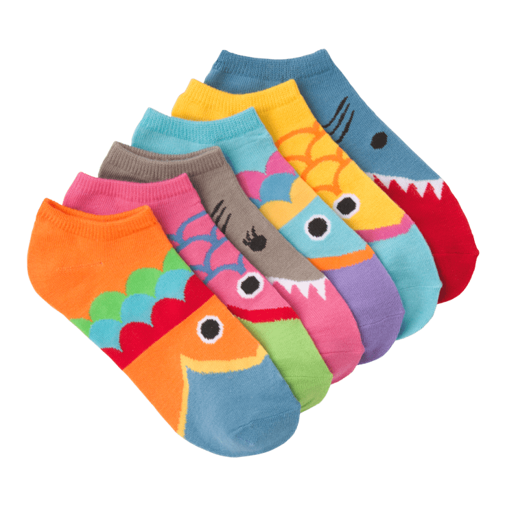 Wide Mouth Women’s No Show 6 Pair Pack Socks