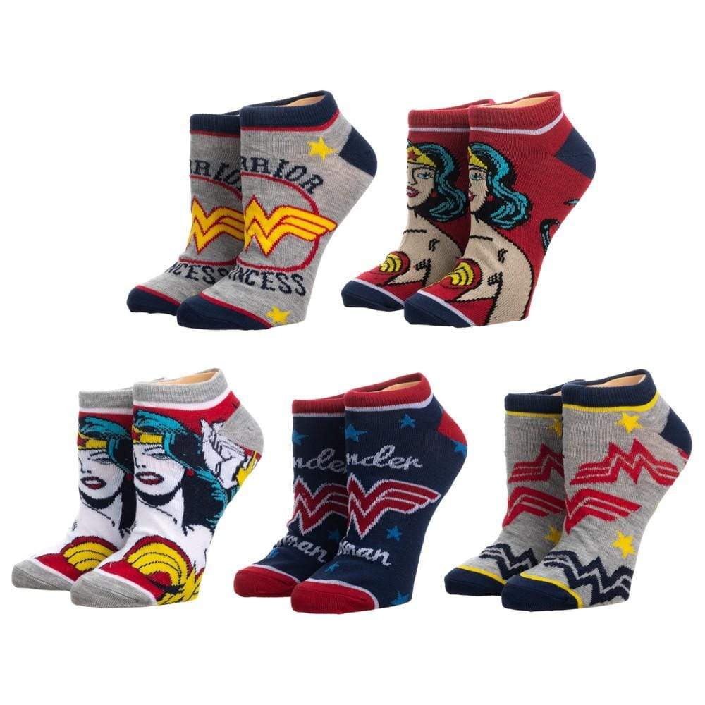 Wonder Woman 5 Pair Ankle Socks