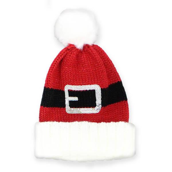 Santa Belt Knit Hat