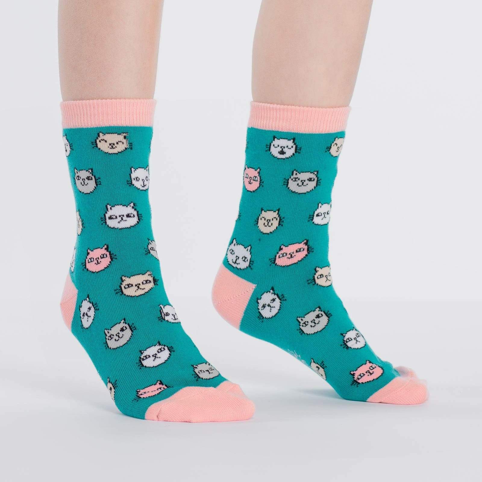 Feline Fine Youth Crew Socks