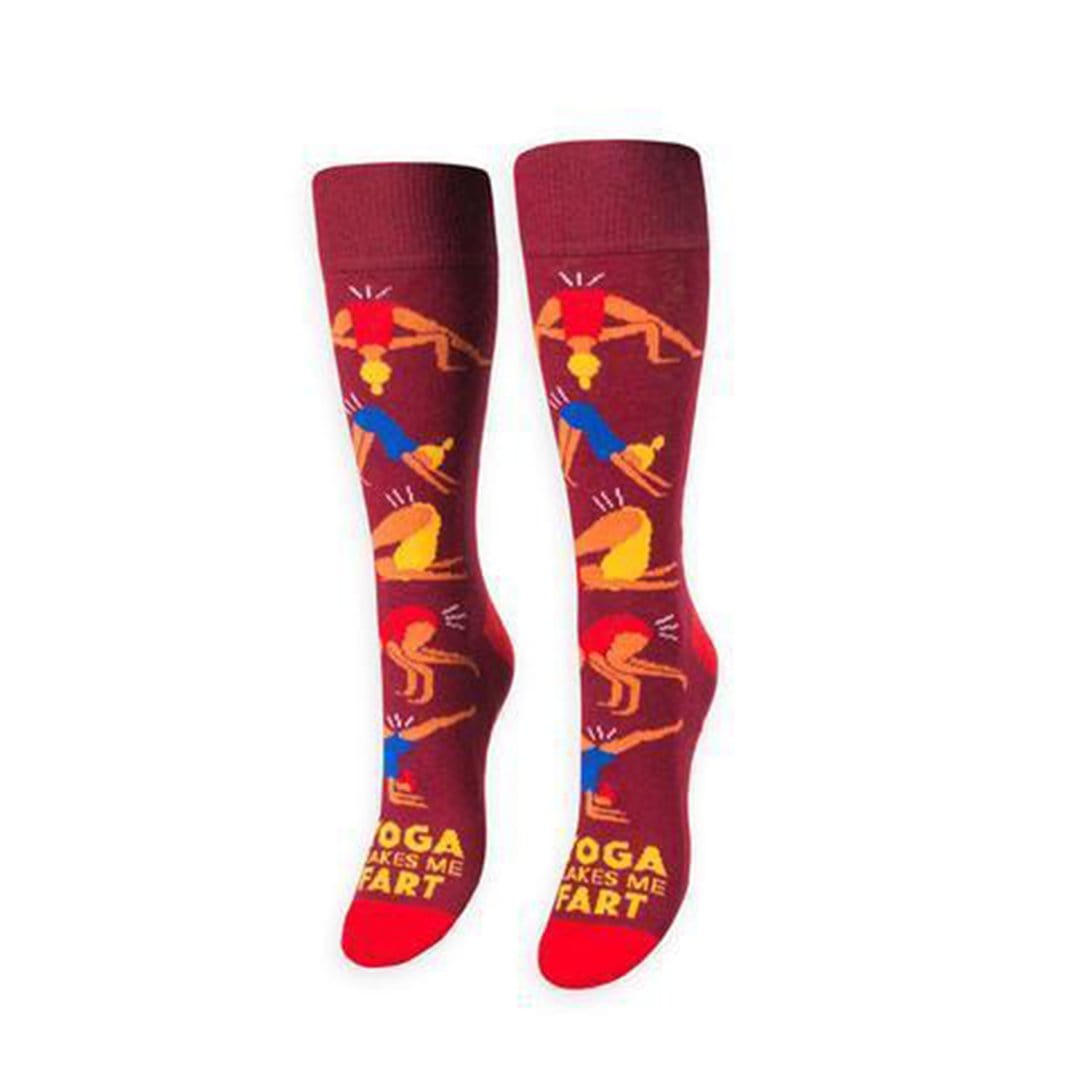 Yoga Makes Me Fart Socks Unisex Crew Sock