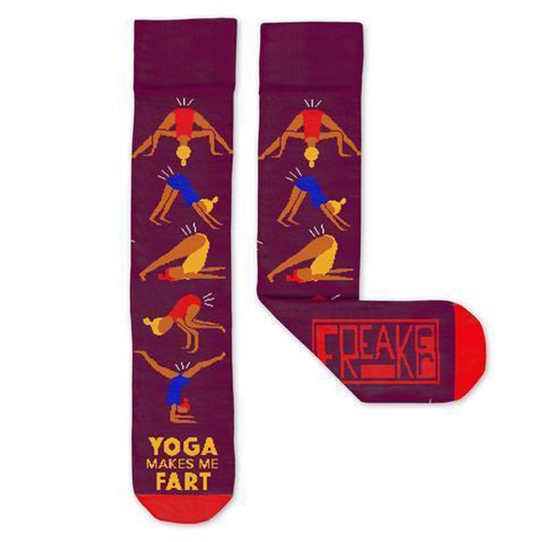 Yoga Makes Me Fart Socks Unisex Crew Sock