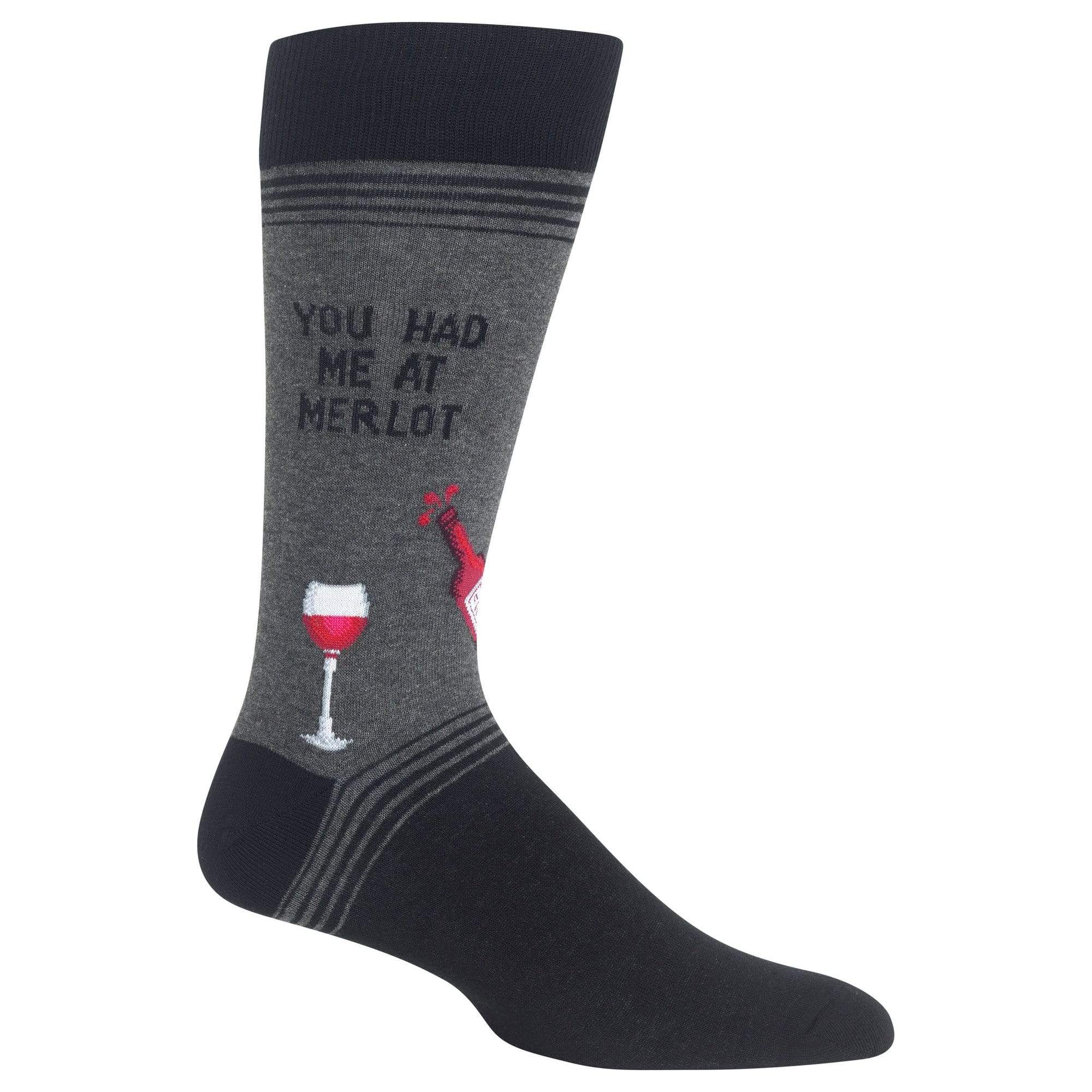 You Had Me At Merlot Men’s Crew Sock