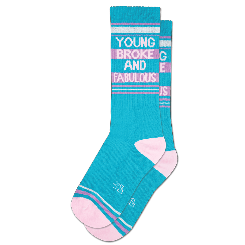 Young Broke & Fabulous Unisex Crew Sock