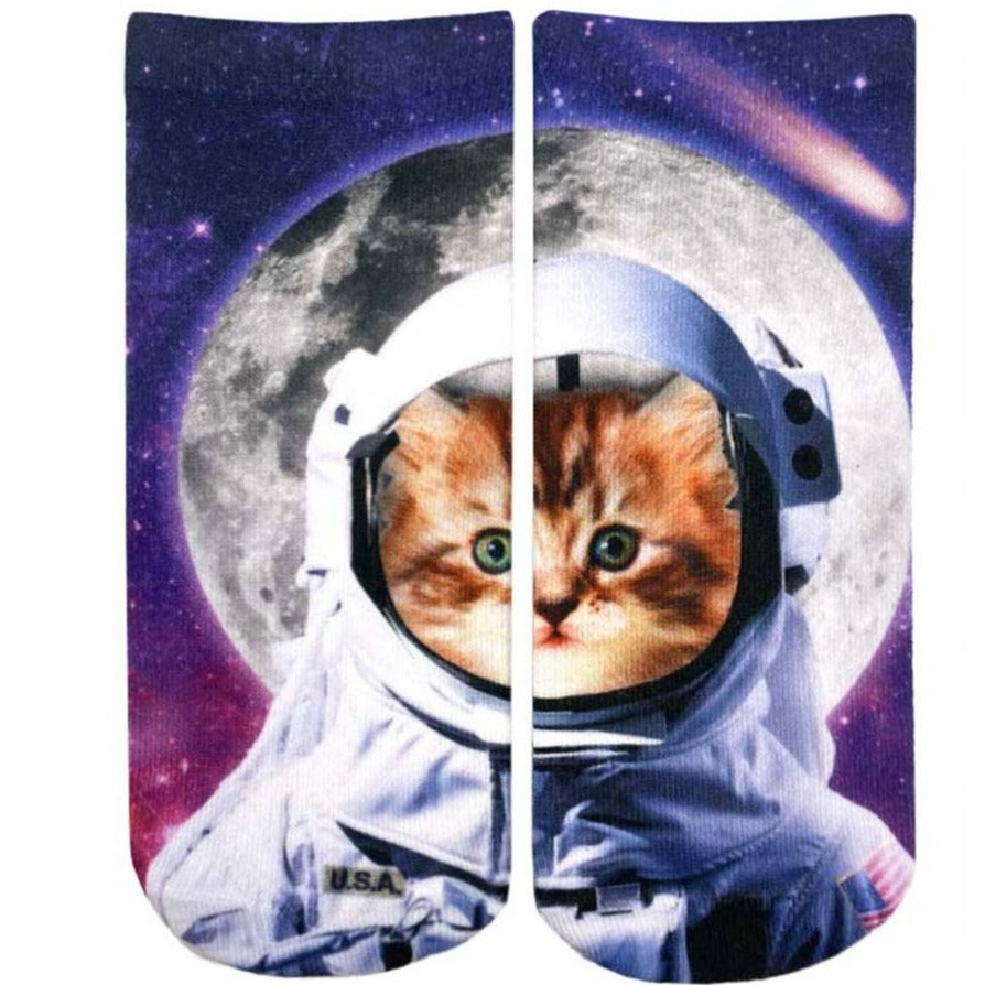 Astronaut Cat Ankle Socks