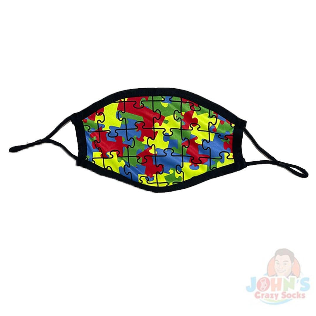 Autism Awareness Face Mask with Adjustable Ear Loops