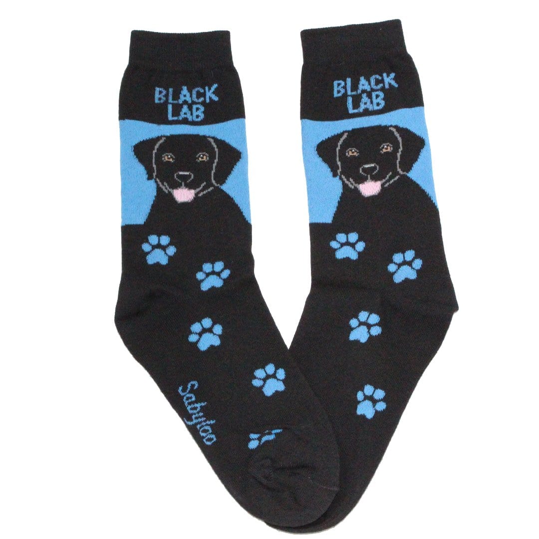 Black Labrador Retriever Dog Socks Unisex Crew Sock