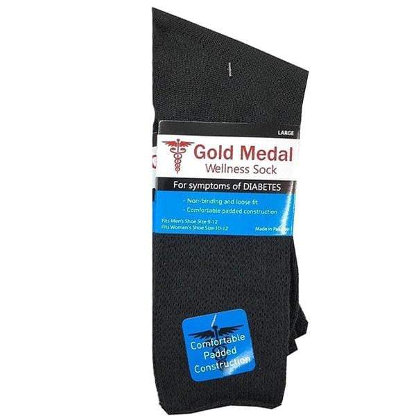 Black Diabetic 3 Pack Socks