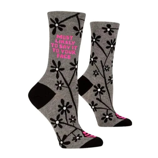 Say It To Your Face Women’s Crew Socks