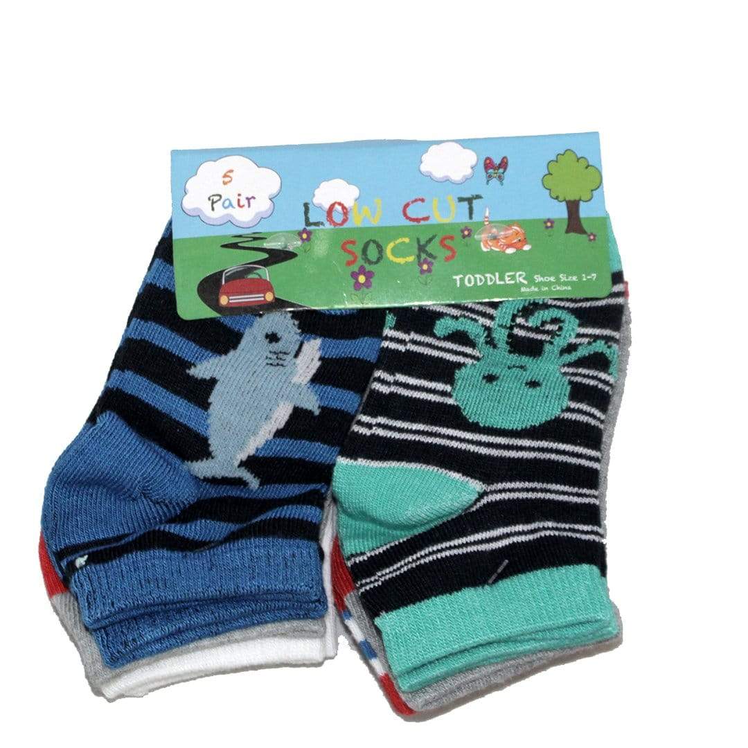 Toddler Low Cut Fish 5pk Socks