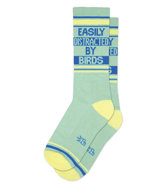 Easily Distracted By Birds Unisex Crew Socks