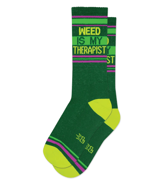 Weed Is My Therapist Unisex Crew Socks