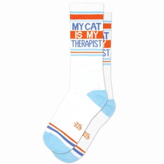 My Cat Is My Therapist Unisex Crew Socks