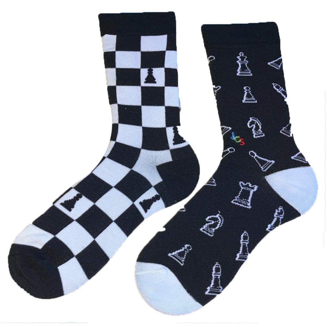 Mismatched Chess Crew Socks