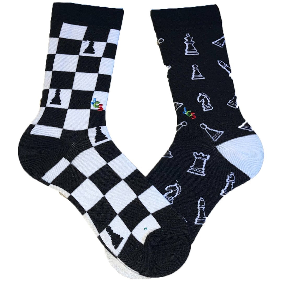 Mismatched Chess Crew Socks