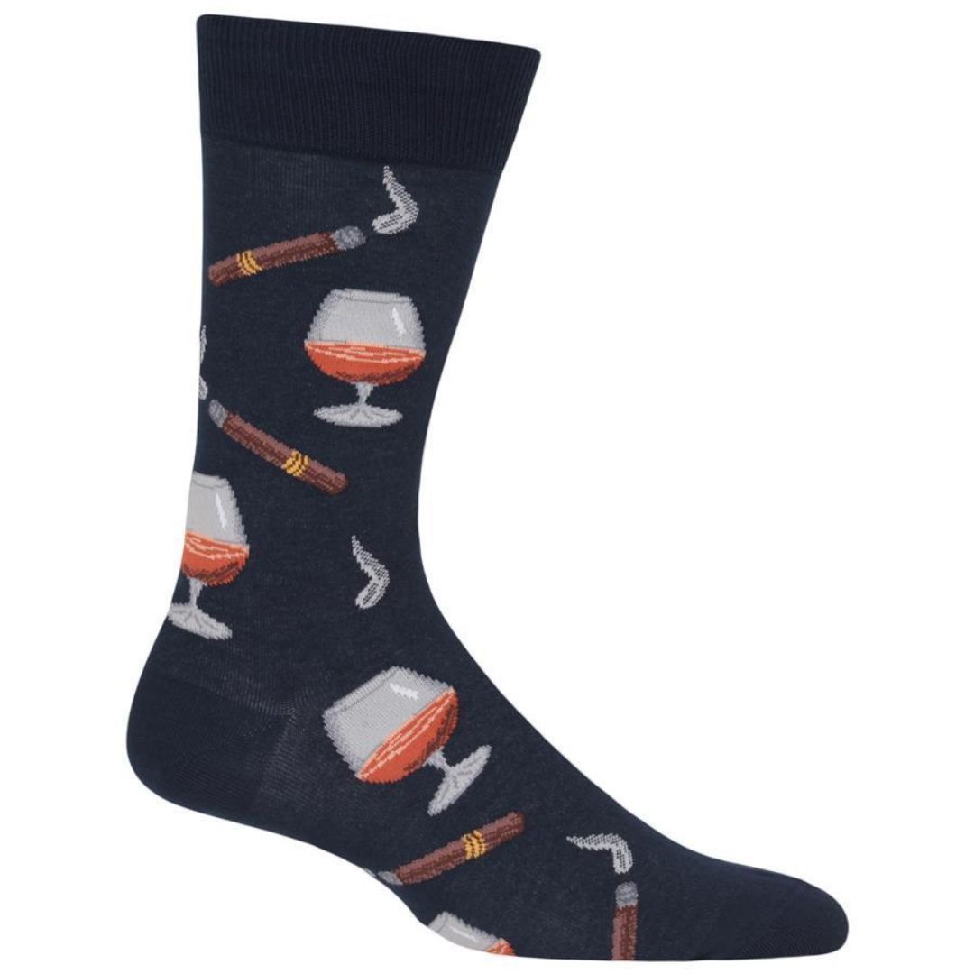 Cognac and Cigars Men’s Crew Sock