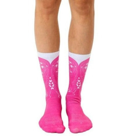 Cowgirl Boot Crew Socks