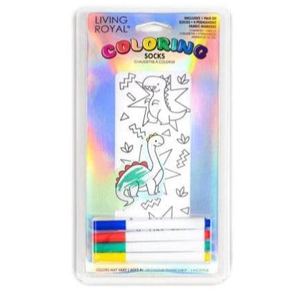 Dino Daze Coloring Socks