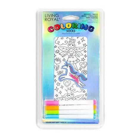 Fairy Princess Coloring Socks