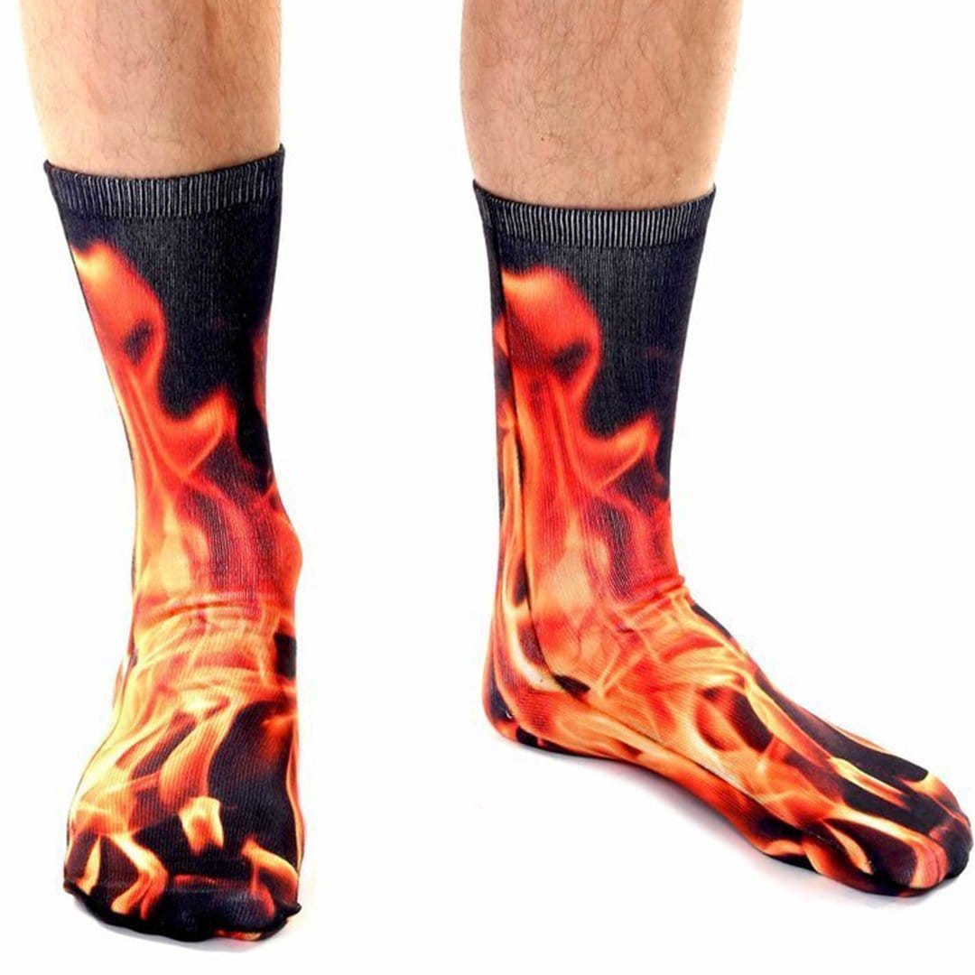 Flame Socks Unisex Crew Sock