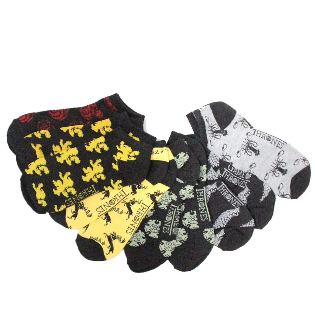 Game of Thrones “Thrones All Over” Socks Unisex Ankle Sock 6-Pack