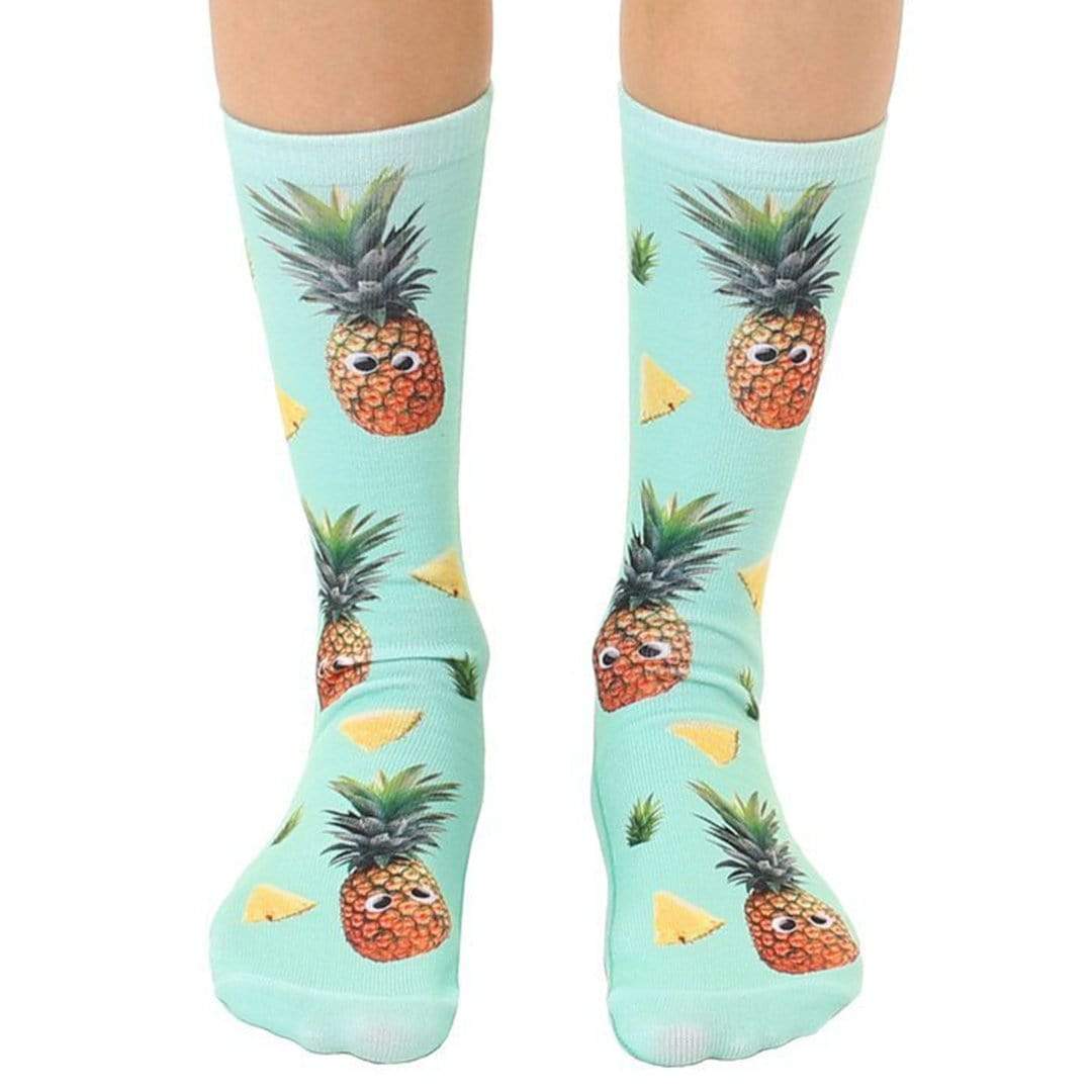 Googly Pineapple Socks Unisex Crew Sock