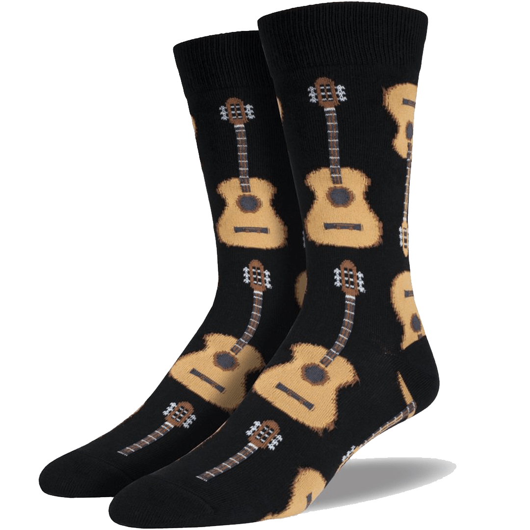 Guitar Socks Men’s King Size Crew Sock