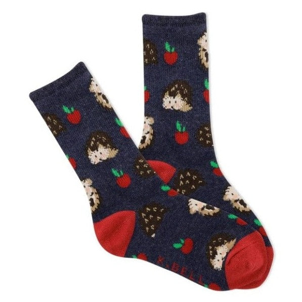 Hedgehog Playtime Kid’s Crew Socks