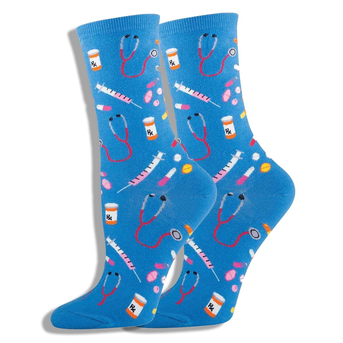 Meds Women’s Blue Crew Socks