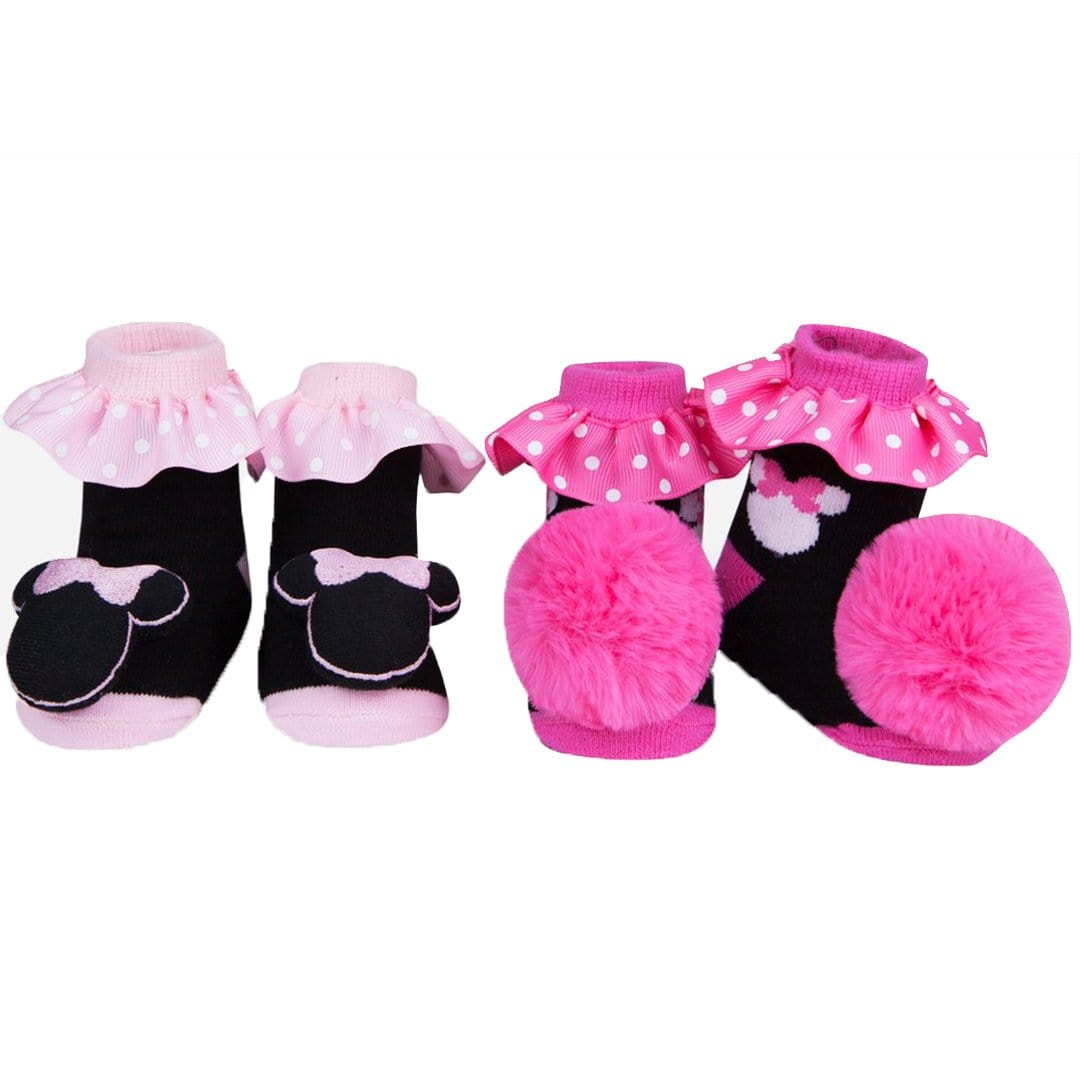 Minnie Mouse Ruffle Socks Baby Rattle Sock